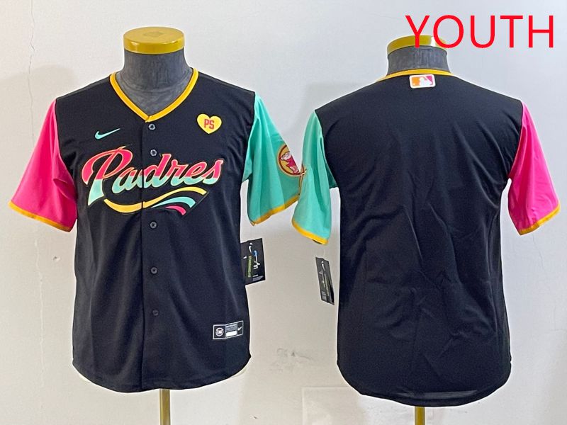 Youth San Diego Padres Blank Black City Edition Game 2025 Nike MLB Jersey style 4->los angeles lakers->NBA Jersey